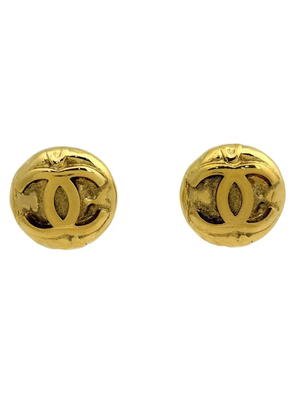 Chanel Cc Logo Round Clip-On Earrings #327518C70B